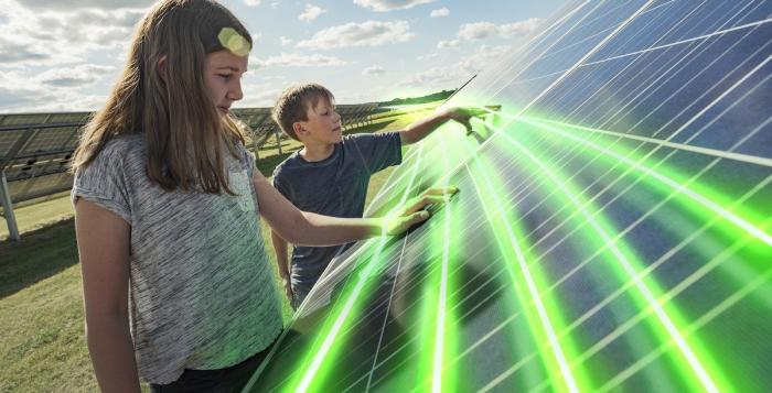 National Grid ESO - summer outlook report 2020 - children with solar panel