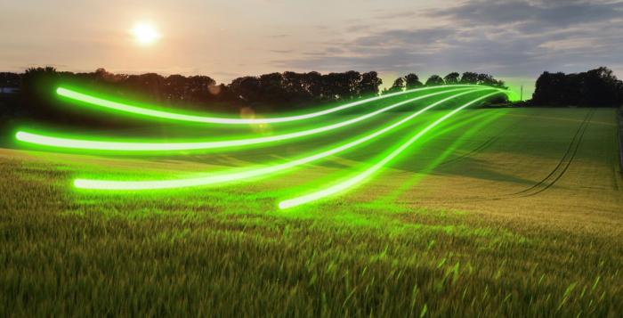 National Grid ESO - glowlines in a field